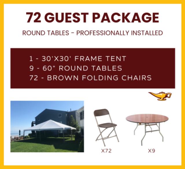 Rental store for 72 GUEST TENT PACKAGE W ROUNDS in Cleveland OH