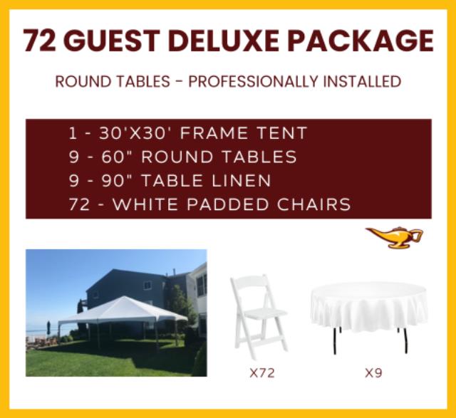 Rental store for 72 GUEST DELUXE TENT PACKAGE W RNDS in Cleveland OH
