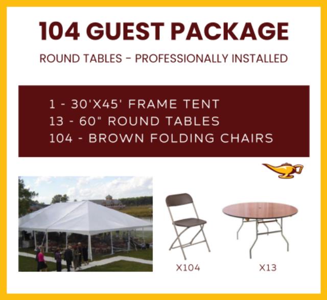 Rental store for 104 GUEST TENT PACKAGE W ROUNDS in Cleveland OH