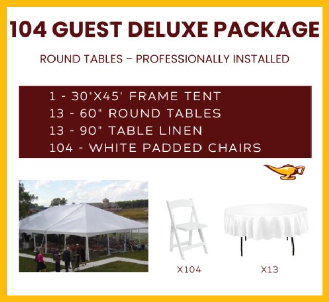 Rental store for 104 GUEST DELUXE TENT PACKAGE W RNDS in Cleveland OH