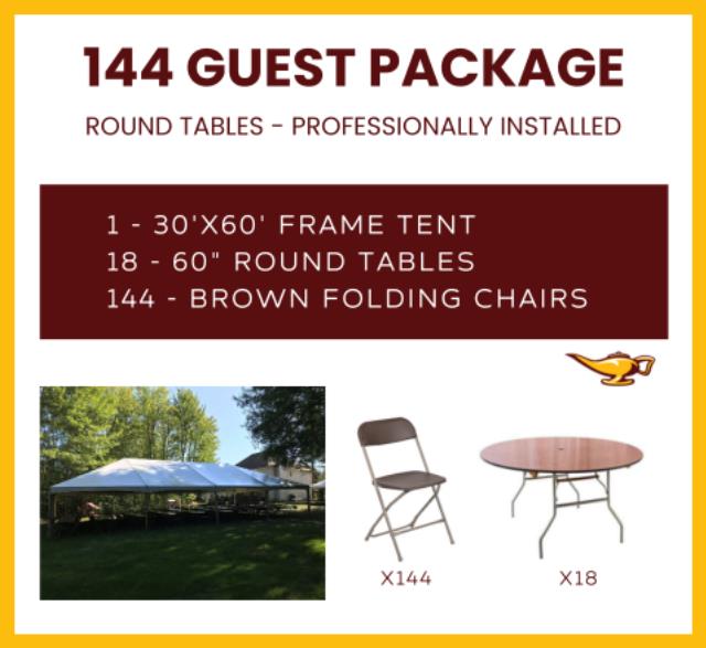 Rental store for 144 GUEST TENT PACKAGE W ROUNDS in Cleveland OH