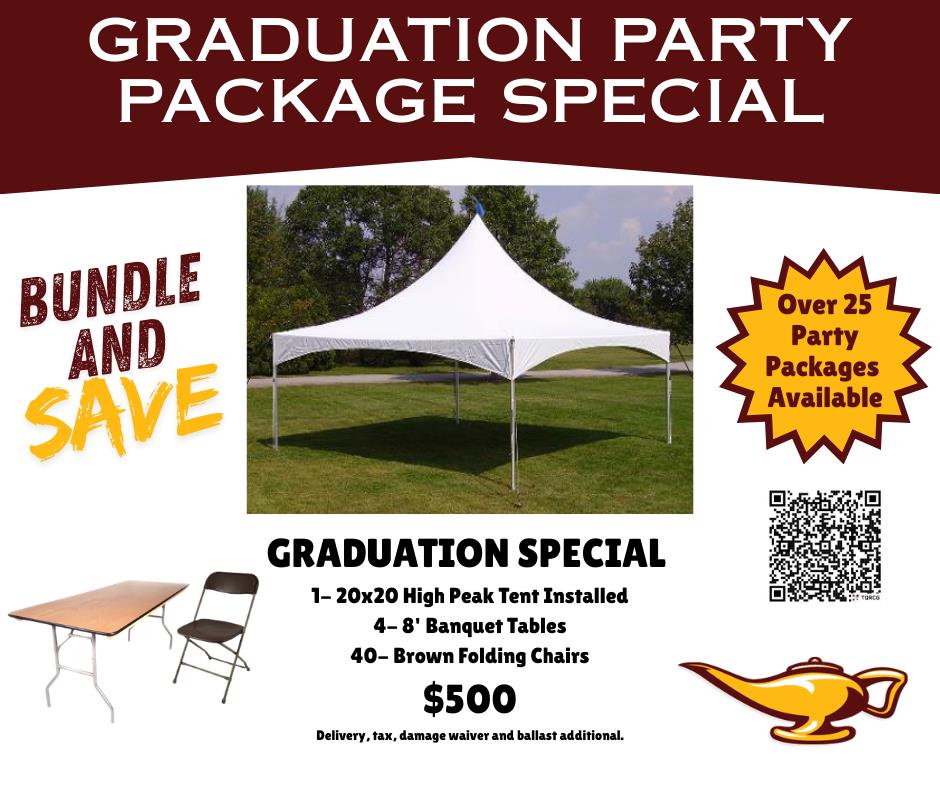 Rental store for 40 GUEST TENT PACKAGE GRAD SPECIAL in Cleveland OH